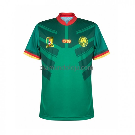 Camisola Camarões Homem Equipamento Primeiro Copa do Mundo 2022 Manga Curta